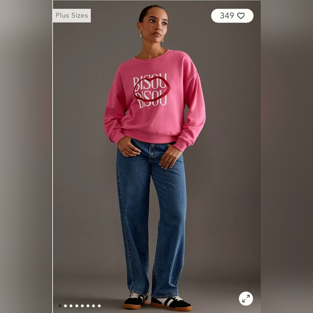 NWT 💋 💋 Bisou Bisou Sweatshirt by Jordan Nickson, size XS - Picture 9 of 13